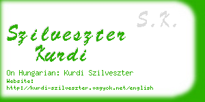 szilveszter kurdi business card